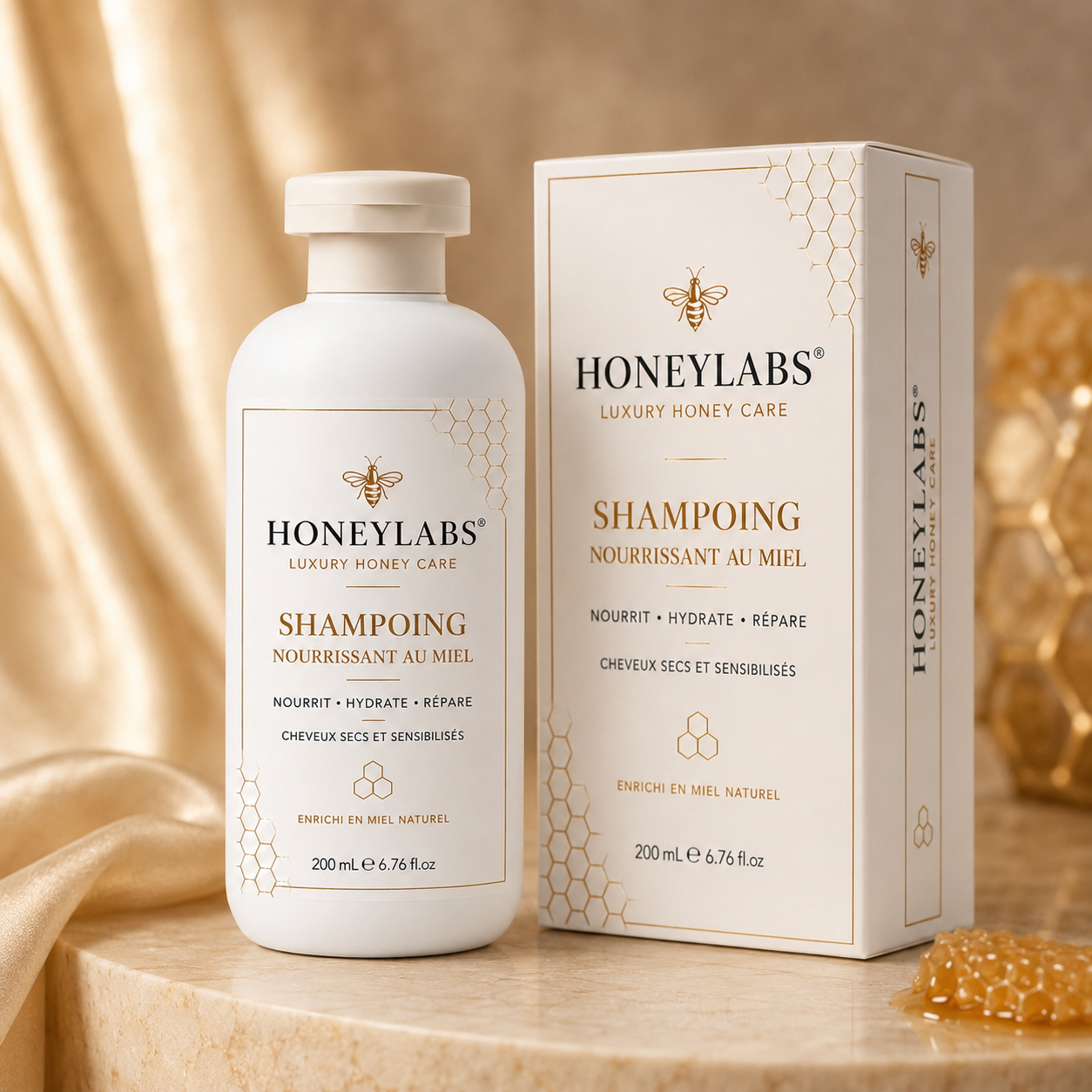 Shampoing cheveux miel 